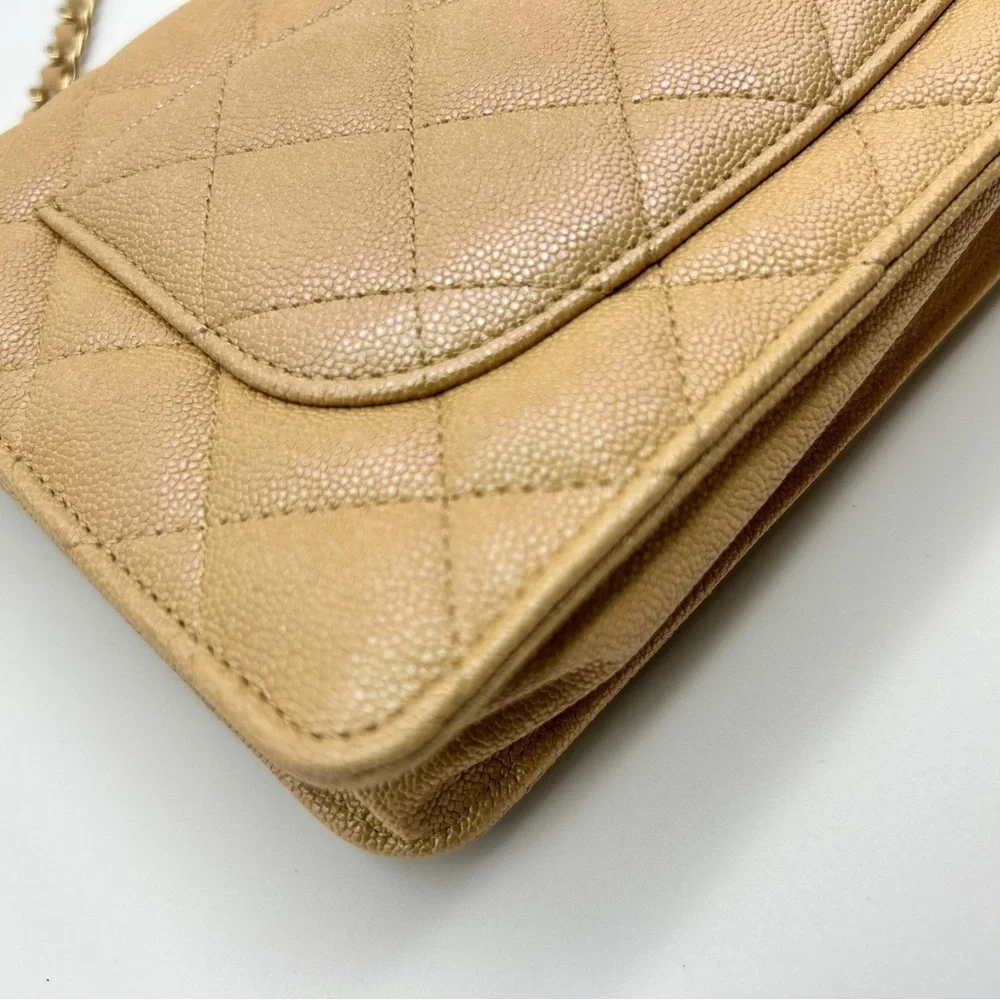Chanel WOC 19S Iridescent Beige Caviar Leather with Gold Hardware 27xx